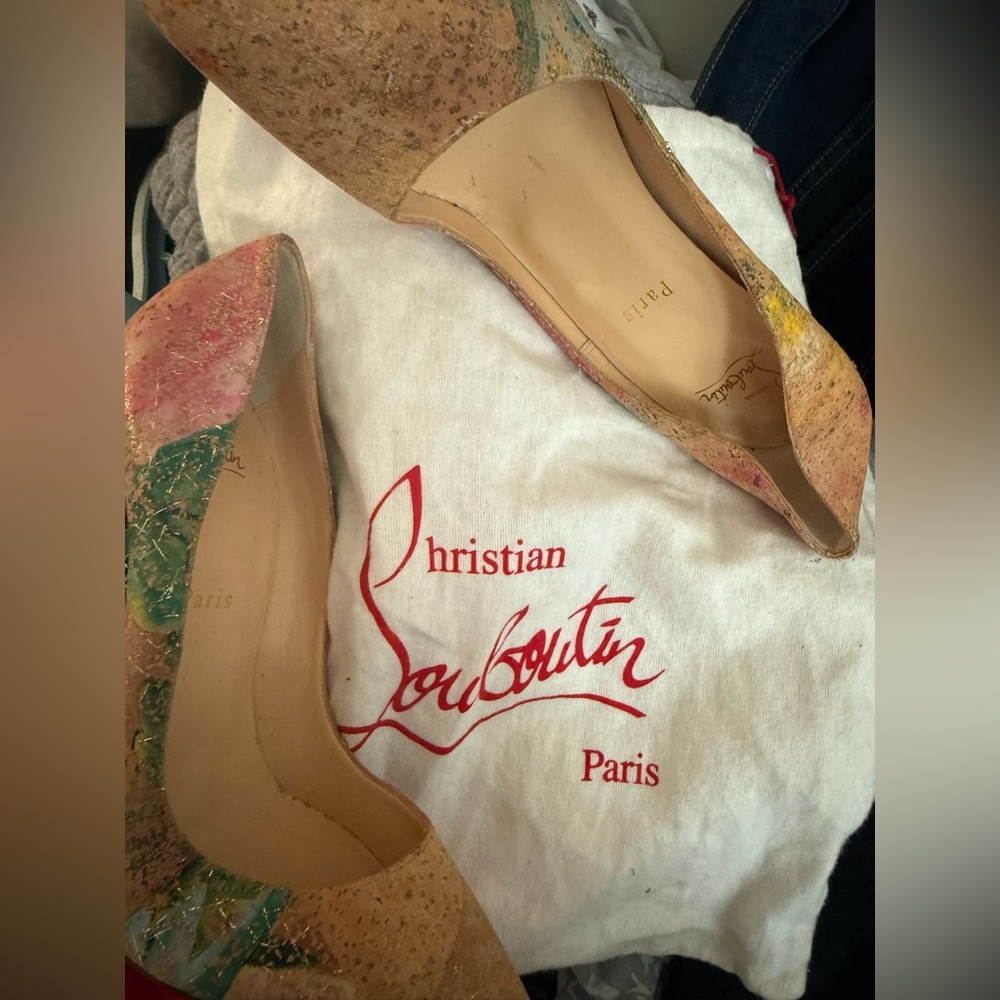 Christian Louboutin Cork Multicolor Heels